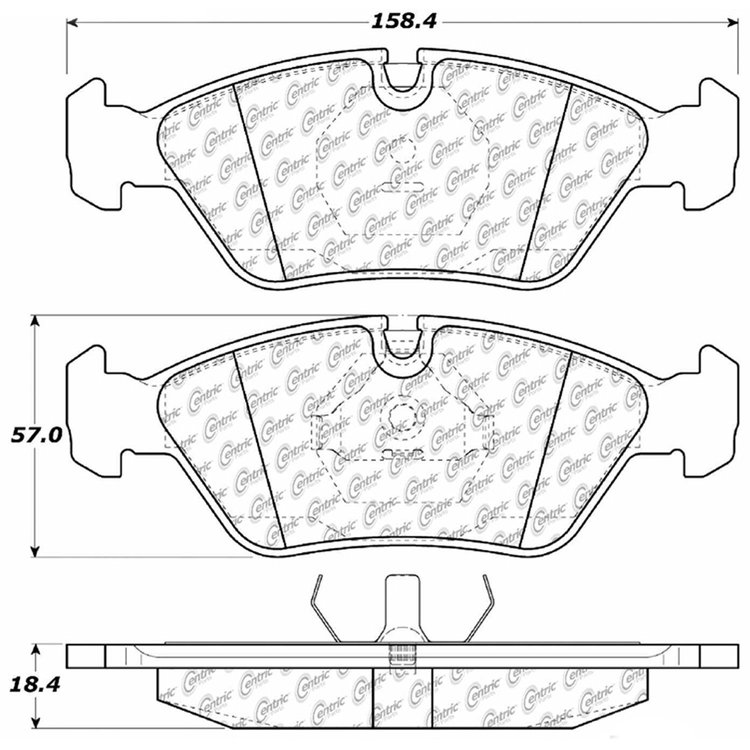 PosiQuiet Semi Met Pads 1982-1993 BMW Ferrari Maserati Porsche 430i 524td 528e 533i 535i 535is 633CS