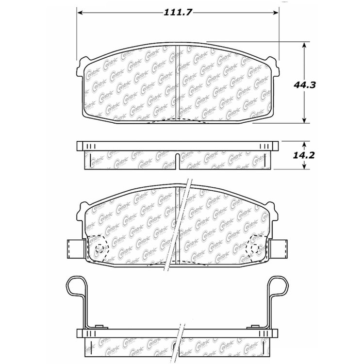 PosiQuiet Semi Met Pads 1981-1988 for Nissan 200SX Maxima fits Sentra Stanza