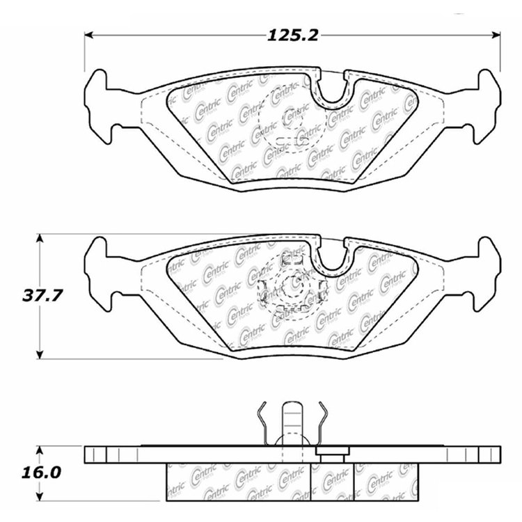 PosiQuiet Semi Met Pads 1981-1991 BMW 318i 318is 325 325e 325es 325i 325is 325iX 524td 528e 533i 535