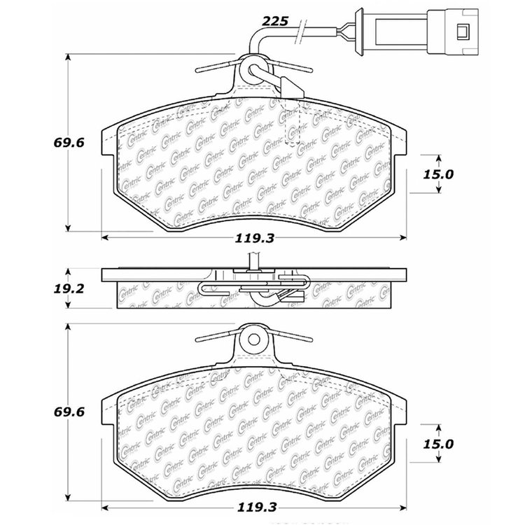 PosiQuiet Semi Met Pads 1983-1991 Audi 100 100 Quattro 5000 Quattro