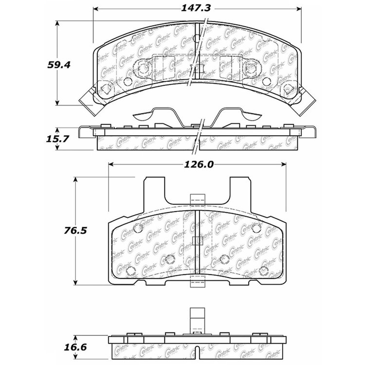 PosiQuiet Semi Met Pads 1988-1991 Chevrolet GMC C1500 C2500 K1500 K2500