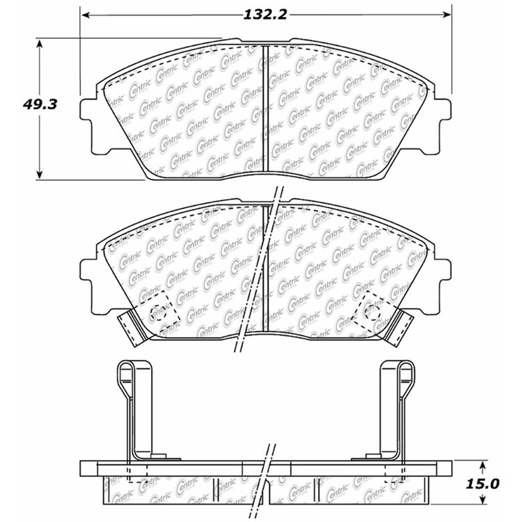PosiQuiet Semi Met Pads 1988-1991 Honda Civic CRX Prelude
