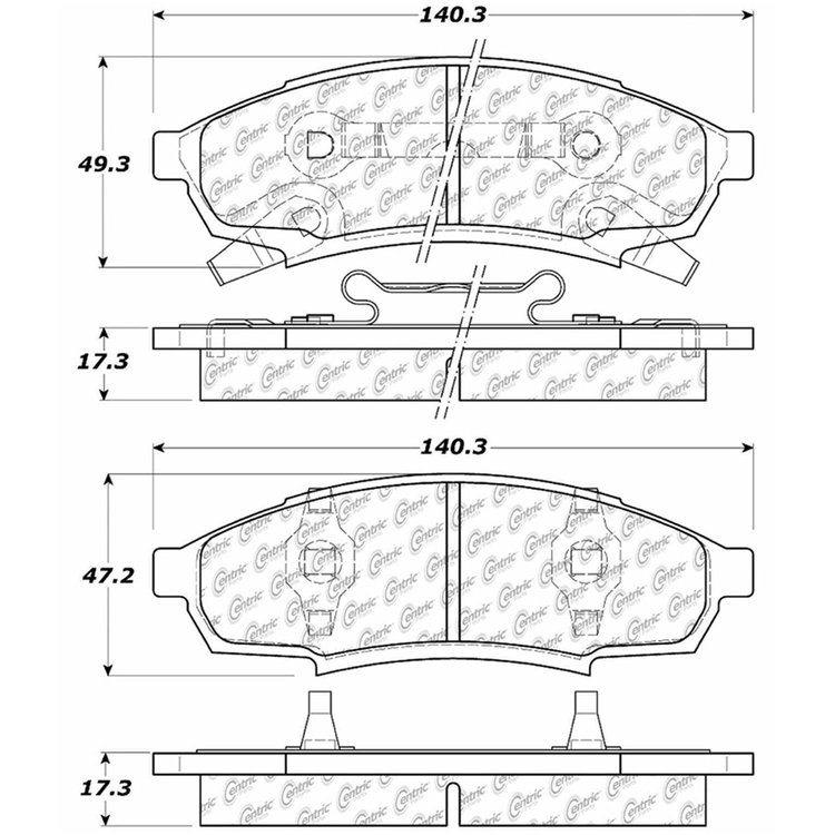 PosiQuiet Semi Met Pads 1988-1988 Oldsmobile Pontiac Cutlass Supreme Grand Prix