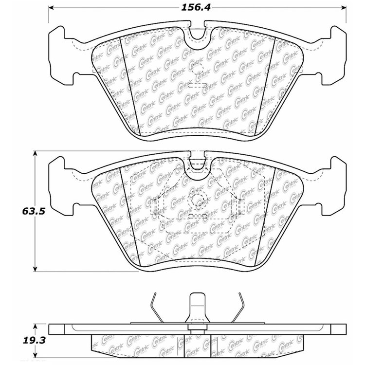 PosiQuiet Semi Met Pads 1987-2006 Audi BMW 100 Quattro 525i 525iT 530i 535i 540i 730i 735i 735iL 740i 740iL 750iL M3 M5 Z3