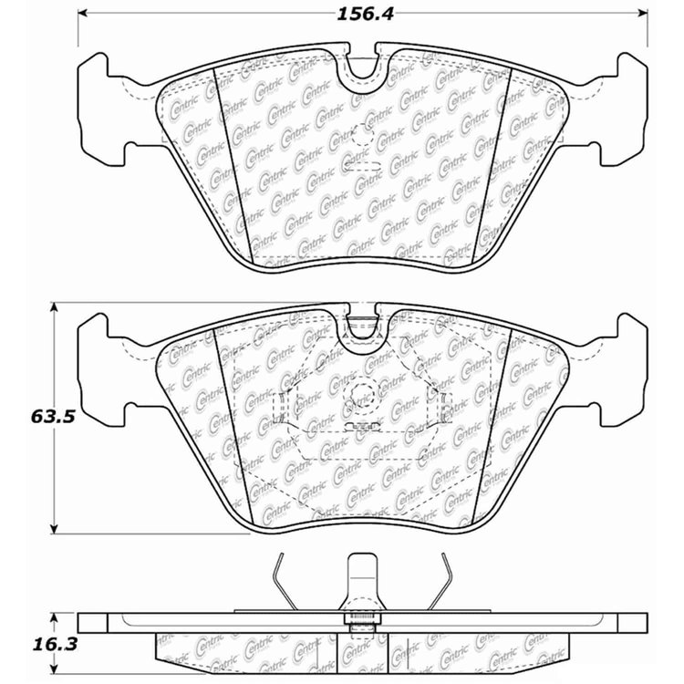 PosiQuiet Semi Met Pads 1989-2006 Audi Jaguar 200 200 Quattro Vanden Plas XJ12 XJ6 XJ8 XJR XK8 XKR