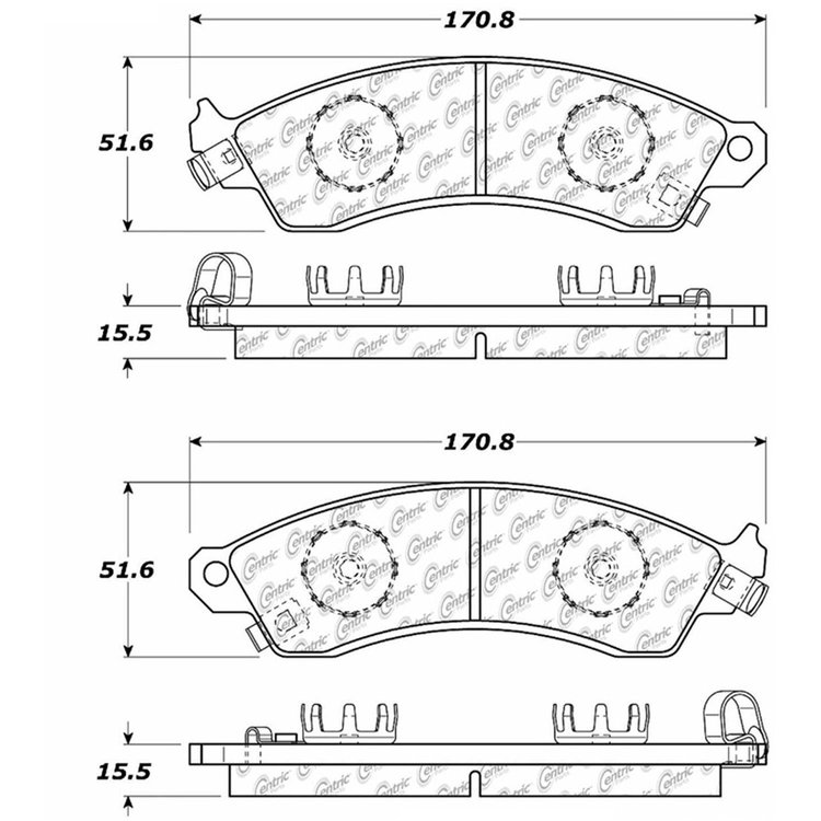 PosiQuiet Semi Met Pads 1985-1992 Chevrolet Pontiac Camaro Corvette Firebird