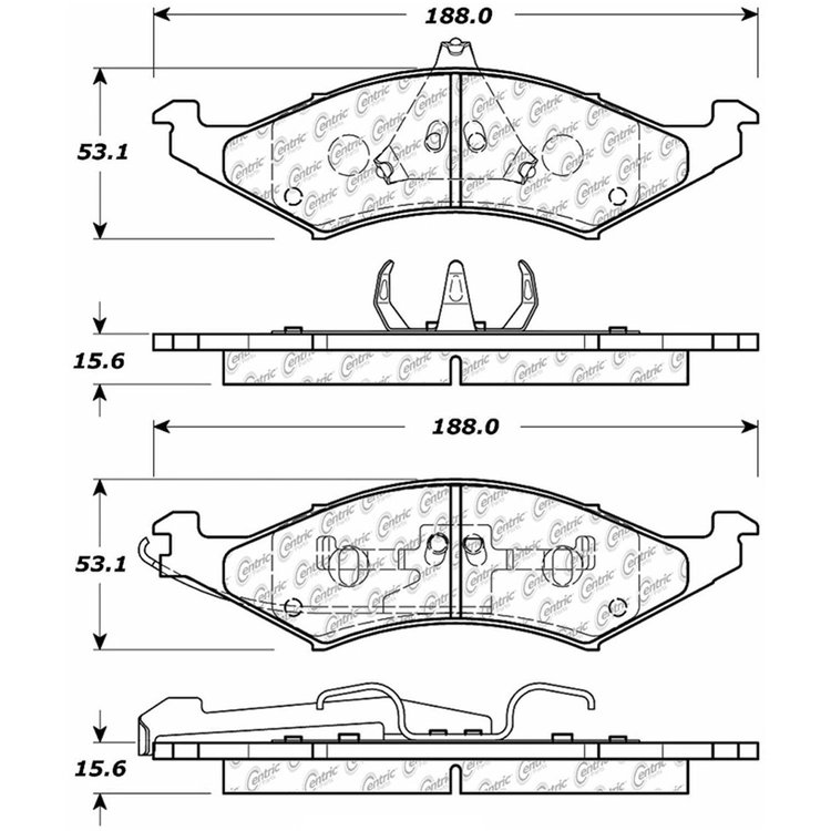 PosiQuiet Semi Met Pads 1986-1993 Ford Mercury Sable Taurus