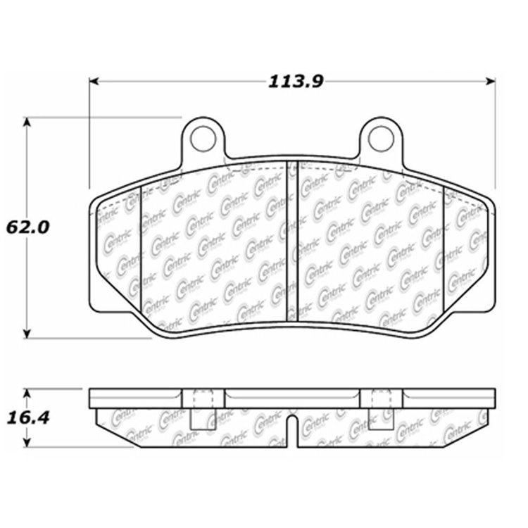 PosiQuiet Semi Met Pads 1983-1993 Volvo 740 745 760 780