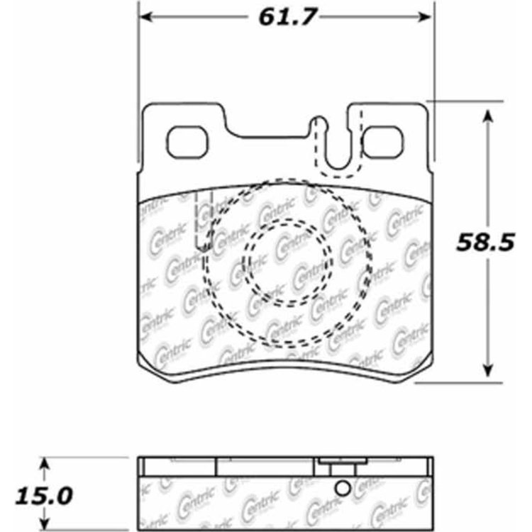 PosiQuiet Semi Met Pads 1987-2000 Mercedes-Benz Saab 300CE 300E 300SL 300TD 300TE 320CE 320E 320TE 4