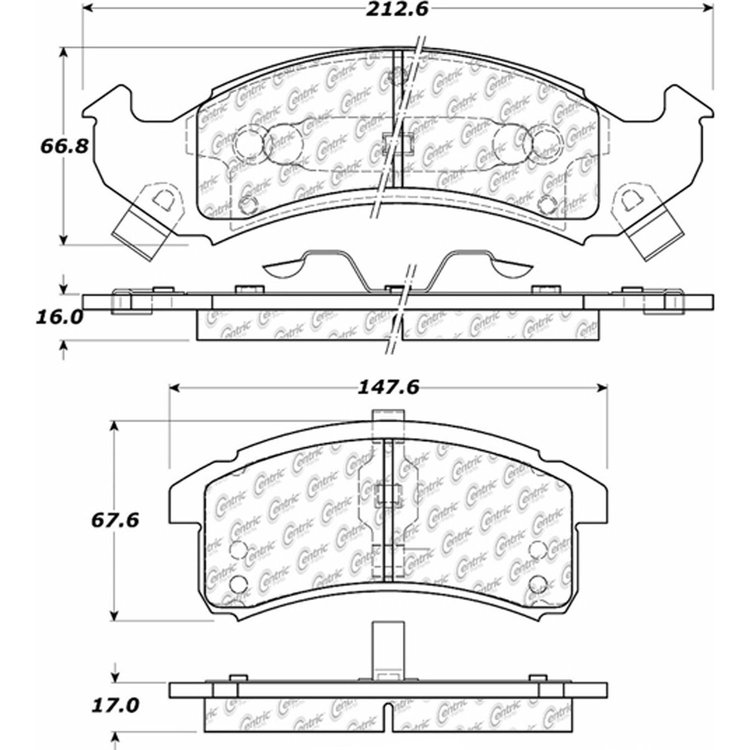 PosiQuiet Semi Met Pads 1991-1993 Buick Cadillac Chevrolet Oldsmobile Pontiac 88 98 Allante Bonnevil