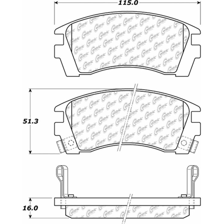 PosiQuiet Semi Met Pads 1991-2006 for Nissan NX fits Sentra Tsuru