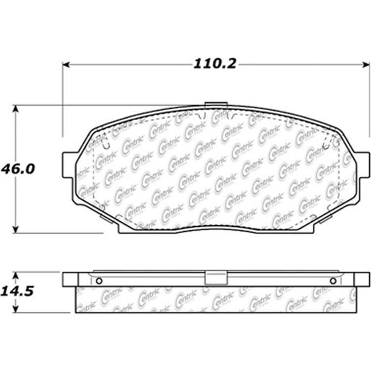 PosiQuiet Semi Met Pads 1990-1993 Asuna Geo Isuzu Mazda Impulse Miata Storm Stylus Sunfire