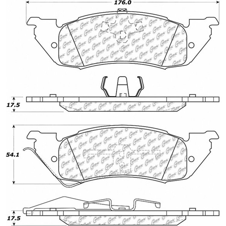 PosiQuiet Semi Met Pads 1991-1998 Dodge Dakota