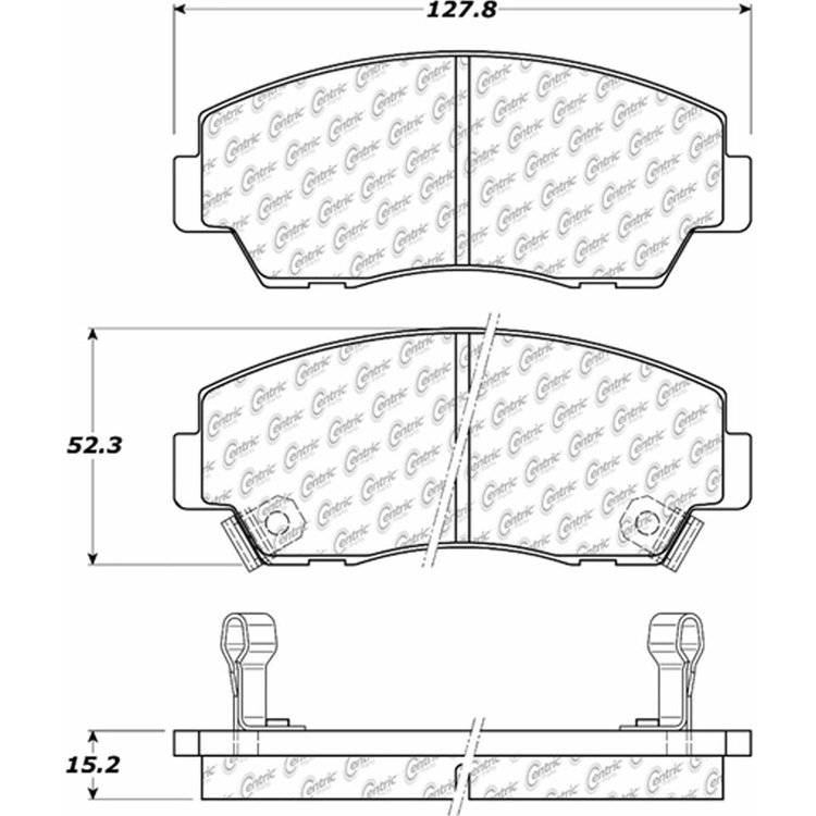 PosiQuiet Semi Met Pads 1986-1993 Mazda B2000 B2200 B2600