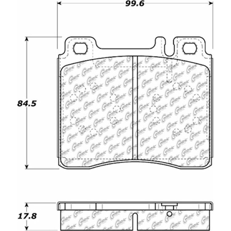 PosiQuiet Semi Met Pads 1991-1999 Mercedes-Benz 300SD 300SE 400SE 400SEL 500SEC 500SEL 600SEC 600SEL