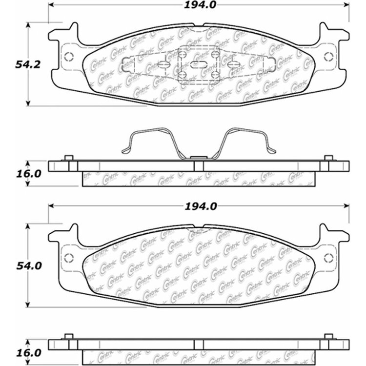 PosiQuiet Semi Met Pads 1994-2003 Ford Bronco E-150 Club Wagon E-150 Econoline E-150 Econoline Club Wagon F-150