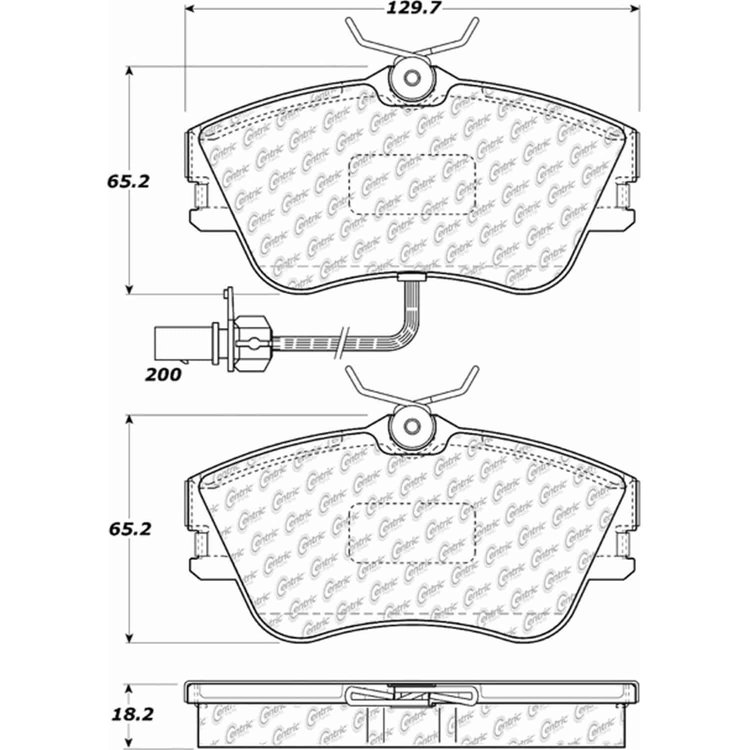 PosiQuiet Semi Met Pads 2000-2000 Volkswagen EuroVan