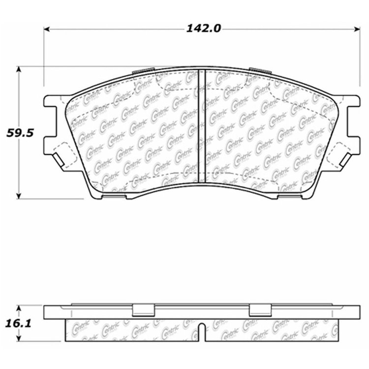 PosiQuiet Semi Met Pads 1995-2002 Mazda Millenia
