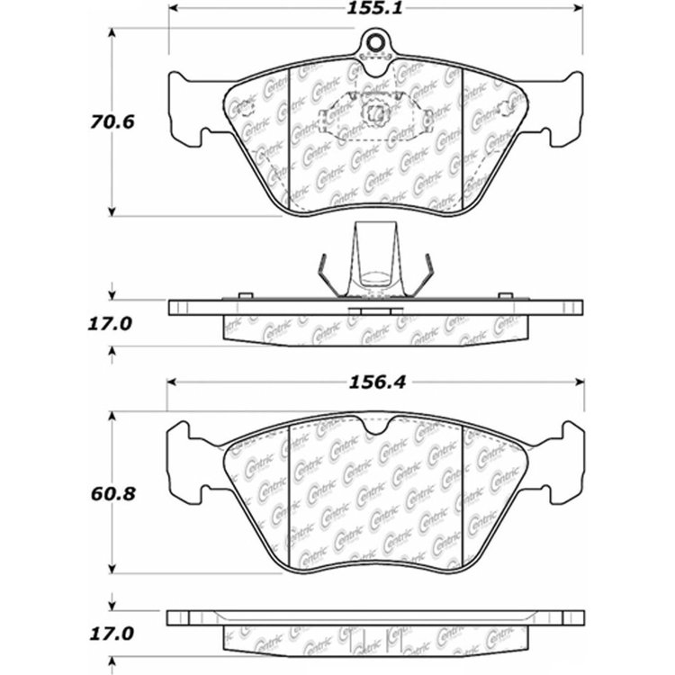 PosiQuiet Semi Met Pads 1994-1996 Saab 900