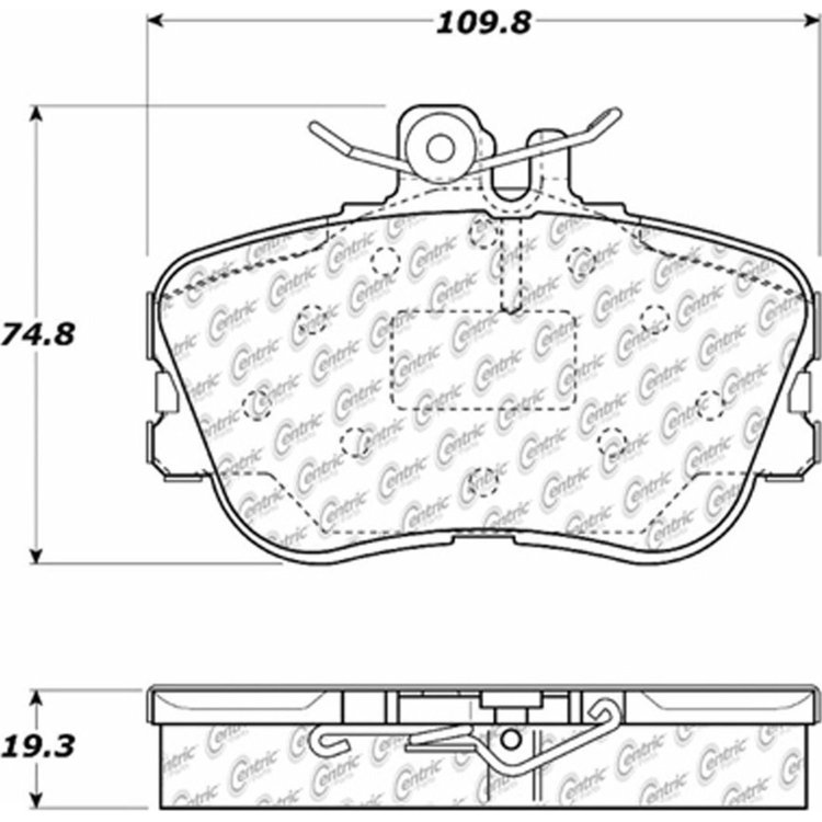 PosiQuiet Semi Met Pads 1994-1998 Mercedes-Benz C220 C230 C280