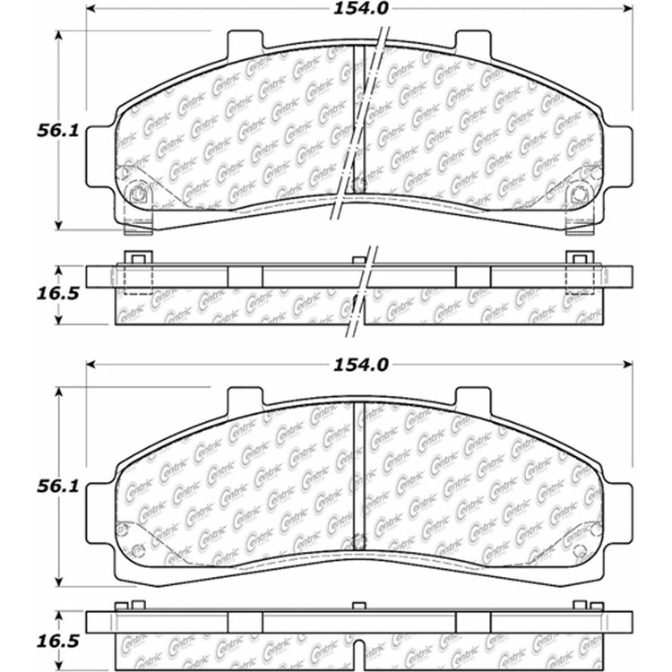 PosiQuiet Semi Met Pads 1995-2002 Ford Mazda Mercury B2300 B2500 B3000 B4000 Explorer Mountaineer Ranger