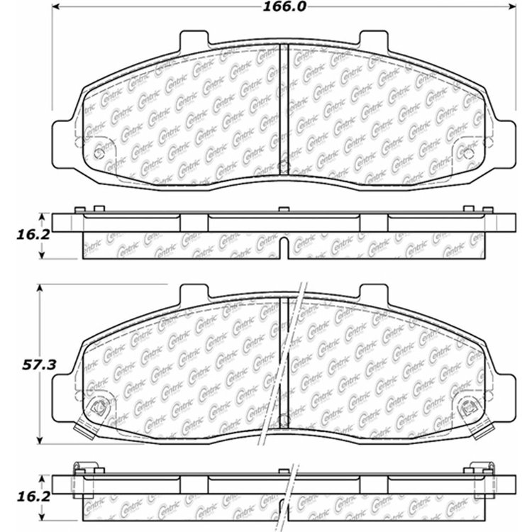 PosiQuiet Semi Met Pads 1997-2004 Ford Lincoln Blackwood F-150 F-150 Heritage
