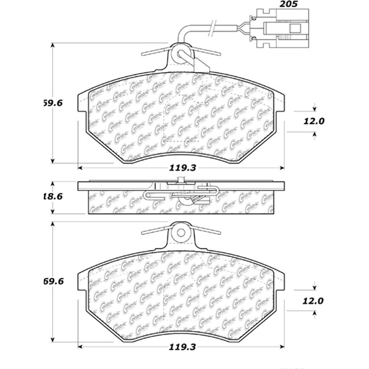 PosiQuiet Semi Met Pads 1994-1995 Volkswagen Golf Jetta
