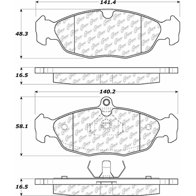 PosiQuiet Semi Met Pads 1994-2010 Aston Martin Chevrolet Jaguar Chevy DB7 Tigra Vanden Plas XJ12 XJ6 XJR XJS