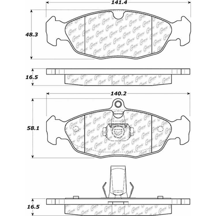 PosiQuiet Semi Met Pads 1997-2006 Jaguar Vanden Plas XJ8 XJR XK8 XKR
