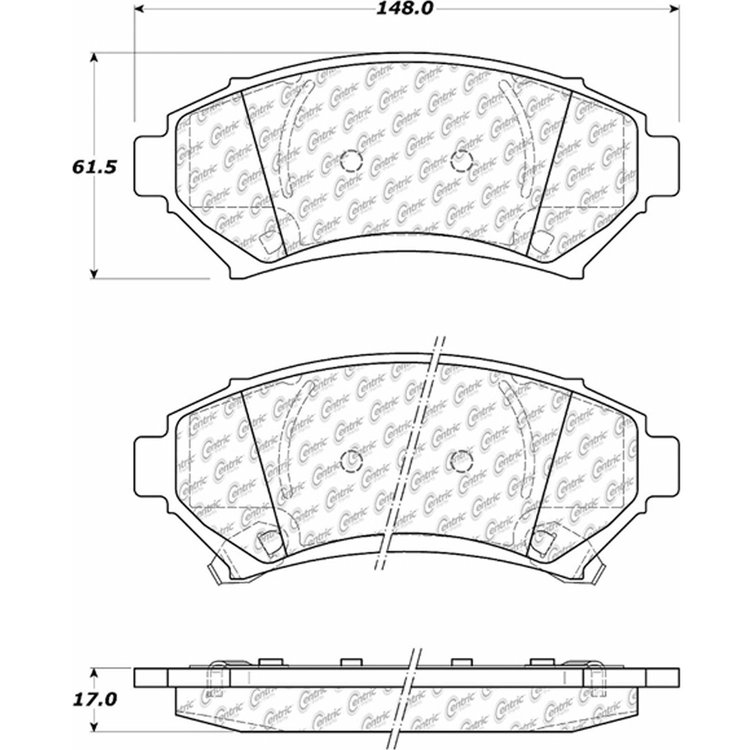 PosiQuiet Semi Met Pads 1997-2005 Buick Cadillac Chevrolet Oldsmobile Pontiac Aurora Bonneville Cent