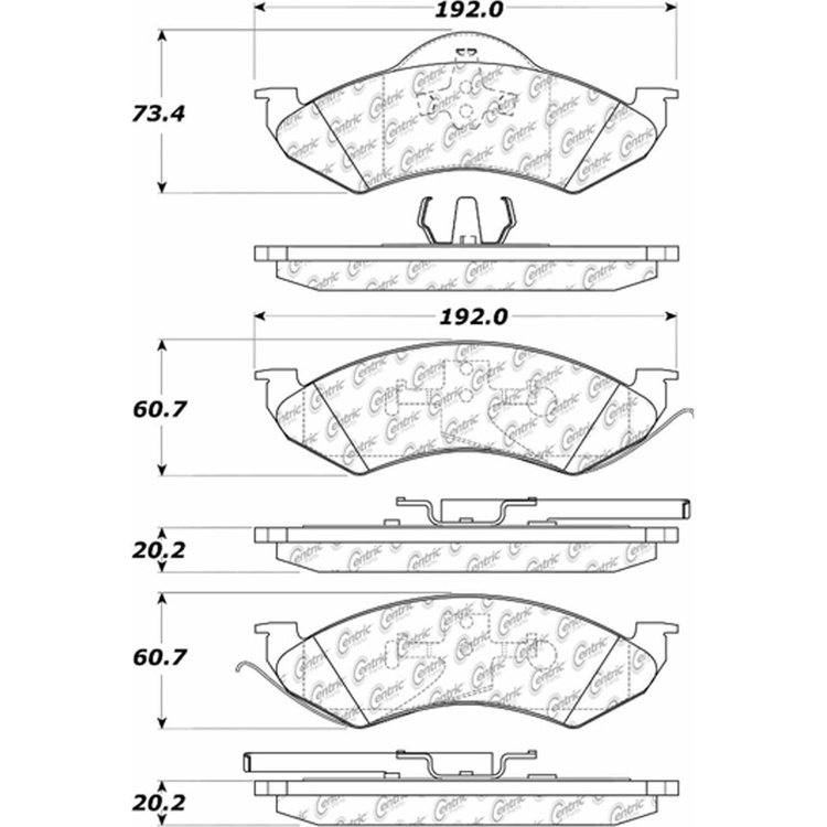 PosiQuiet Semi Met Pads 1998-1999 Dodge Dakota Durango
