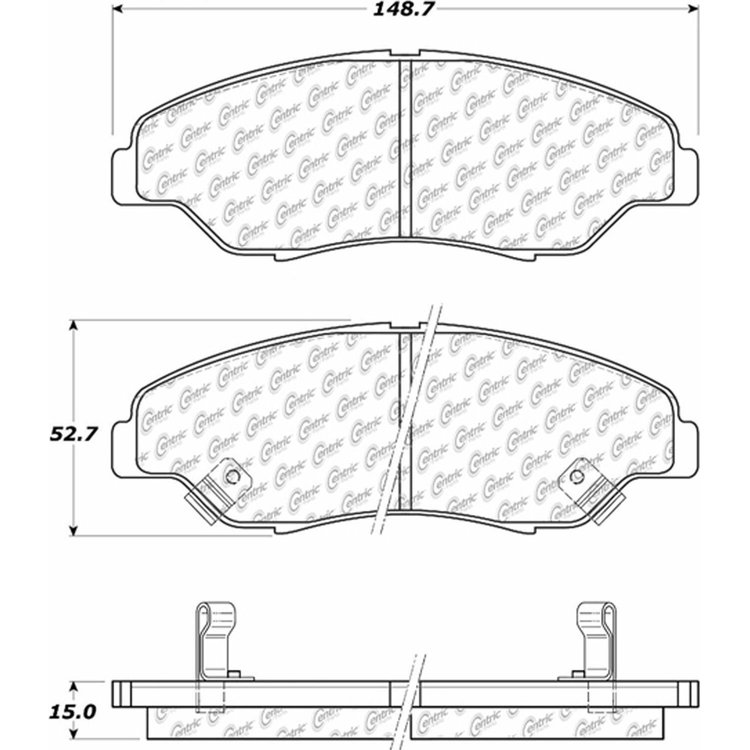 PosiQuiet Semi Met Pads 1998-2002 for Kia Sportage