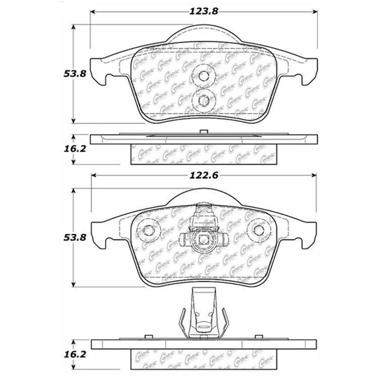 PosiQuiet Semi Met Pads 1999-2009 Volvo S60 S70 S80 V70 XC70