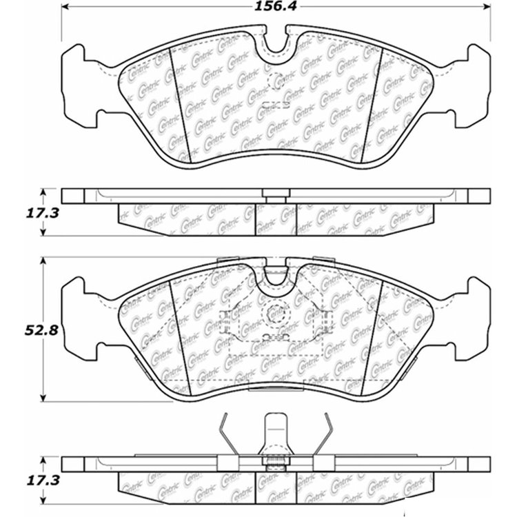PosiQuiet Semi Met Pads 1999-2002 Daewoo Lanos