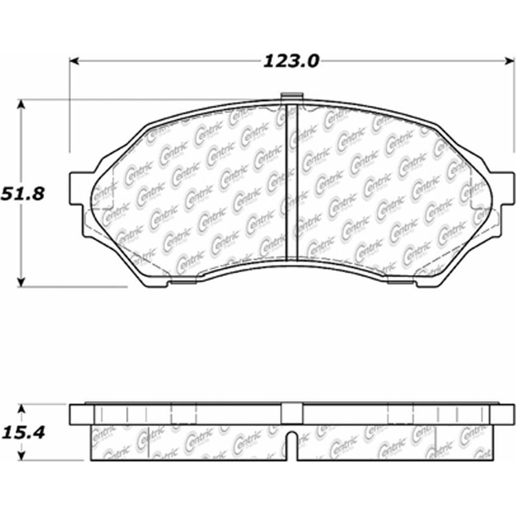 PosiQuiet Semi Met Pads 1999-2001 Mazda Protege