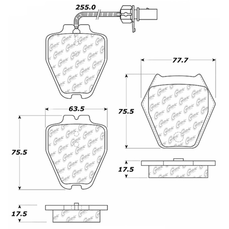 PosiQuiet Semi Met Pads 1999-2005 Audi Volkswagen A6 Quattro Allroad Quattro Passat S4 S6