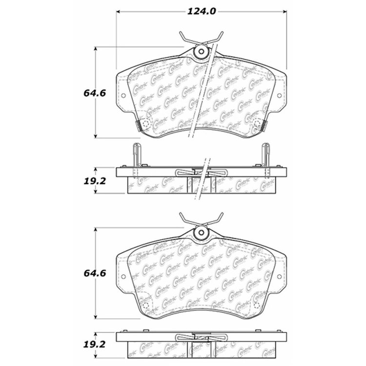 PosiQuiet Semi Met Pads 2001-2010 Chrysler PT Cruiser