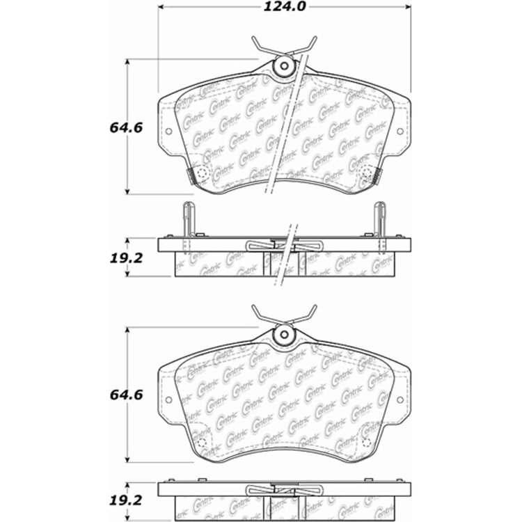 PosiQuiet Semi Met Pads 2003-2009 Chrysler Dodge Neon PT Cruiser