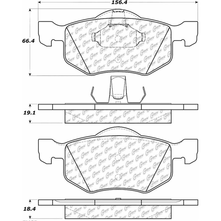PosiQuiet Semi Met Pads 2001-2004 Ford Mazda Escape Tribute