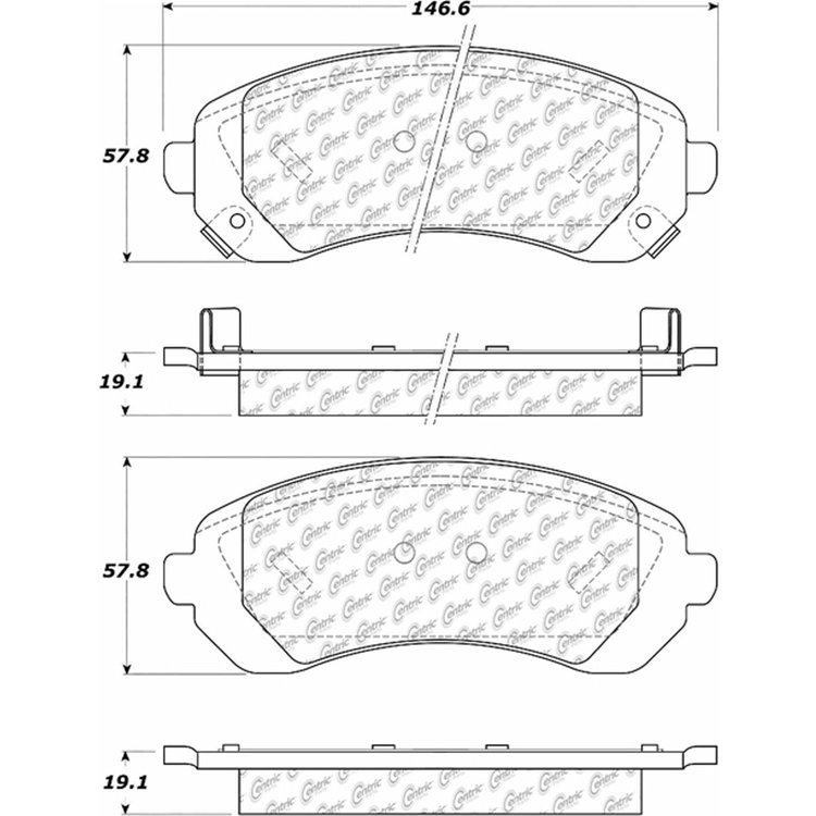 PosiQuiet Semi Met Pads 2001-2007 Buick Chevrolet Oldsmobile Pontiac Aztek Montana Rendezvous Silhouette Venture