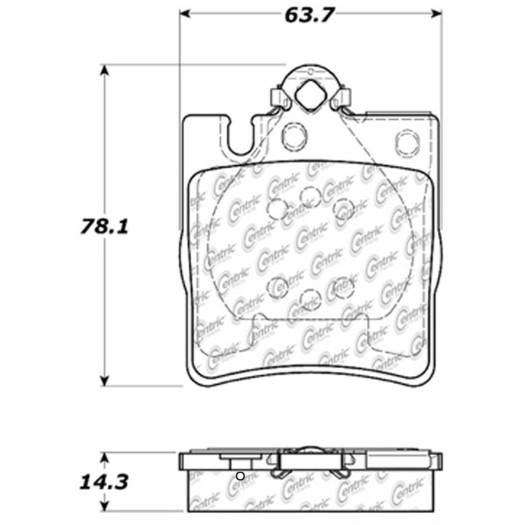PosiQuiet Semi Met Pads 1996-2011 Mercedes-Benz C230 C240 C280 C320 C350 CLK320 CLK350 CLK430 E300 E