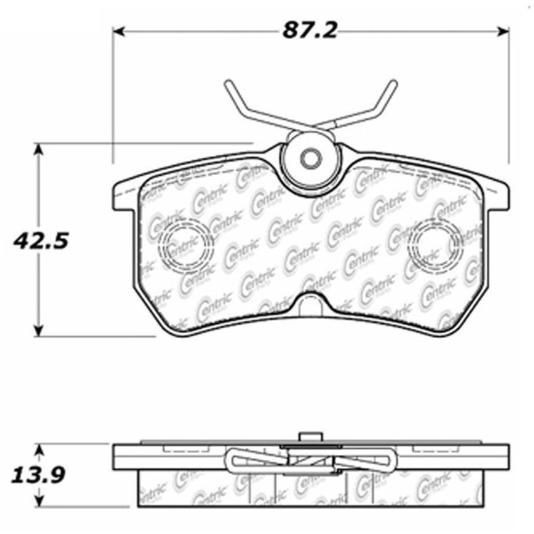 PosiQuiet Semi Met Pads 2001-2016 Ford Fiesta Focus