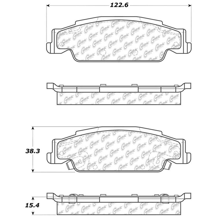 PosiQuiet Semi Met Pads 2003-2011 Cadillac Pontiac CTS Grand Prix STS