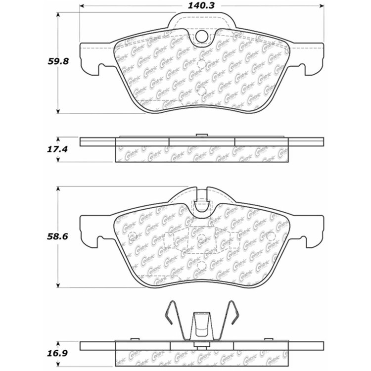 PosiQuiet Semi Met Pads 2002-2008 Mini Cooper