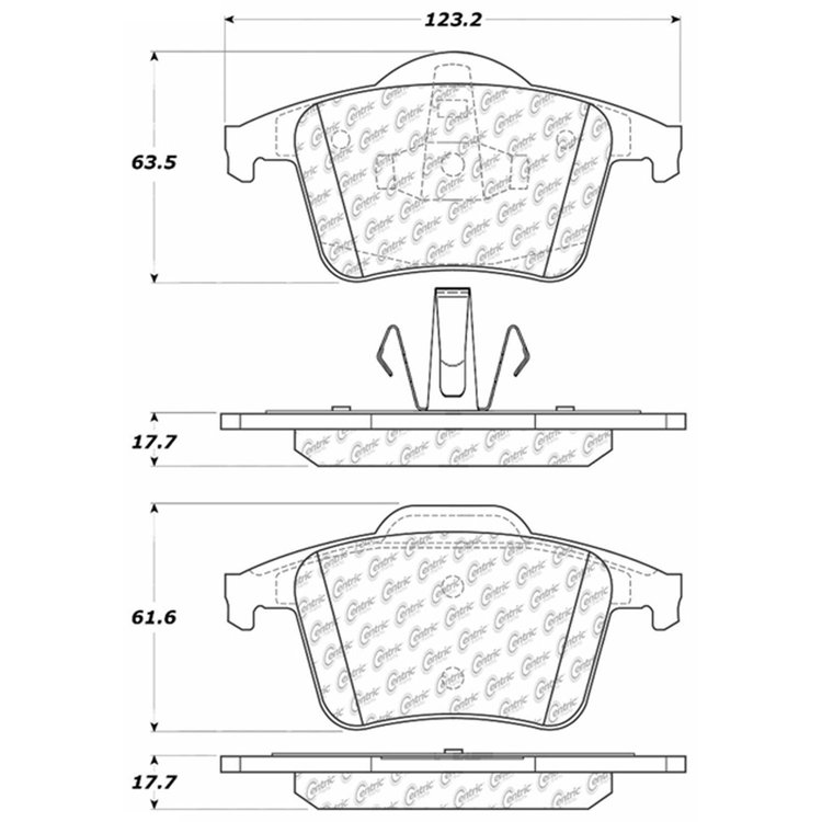 PosiQuiet Semi Met Pads 2003-2014 Volvo XC90
