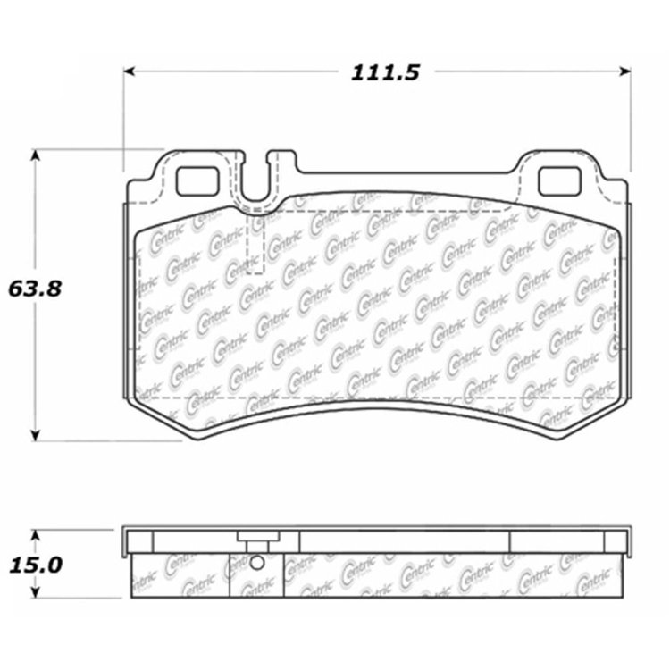 PosiQuiet Semi Met Pads 2003-2013 Mercedes-Benz CL55 AMG CL600 CL65 AMG CLK55 AMG CLK63 AMG CLS55 AM