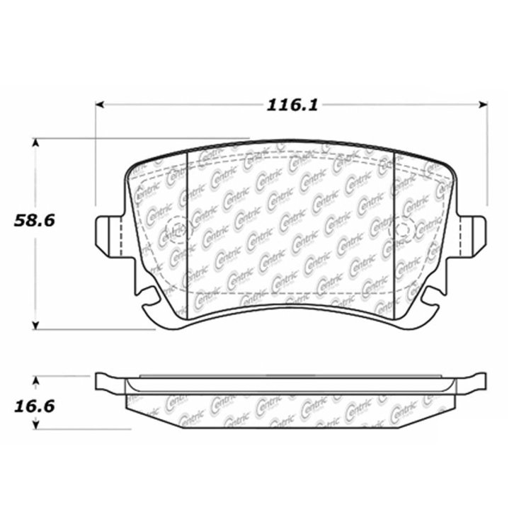 PosiQuiet Semi Met Pads 1991-2012 Audi Bentley Volkswagen A6 Quattro A8 Quattro Continental Phaeton RS4 RS6 S4 S6 S8