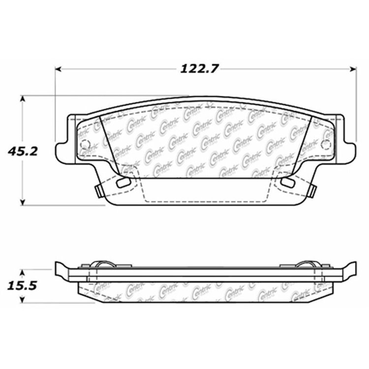 PosiQuiet Semi Met Pads 2006-2007 Cadillac CTS