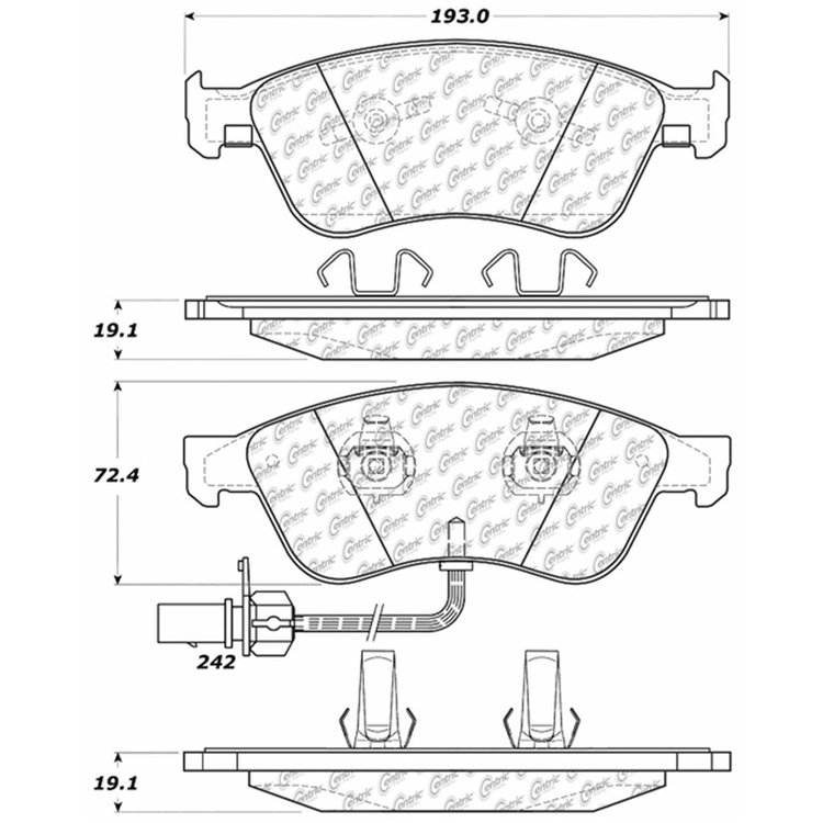 PosiQuiet Semi Met Pads 2004-2011 Audi Volkswagen A6 Quattro A8 Quattro Phaeton S6 S8