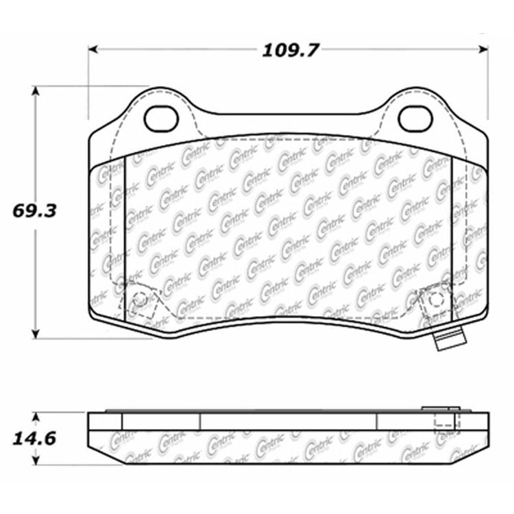 PosiQuiet Semi Met Pads 2004-2016 Cadillac Chevrolet Chrysler Dodge Jeep Tesla 300 Camaro Challenger